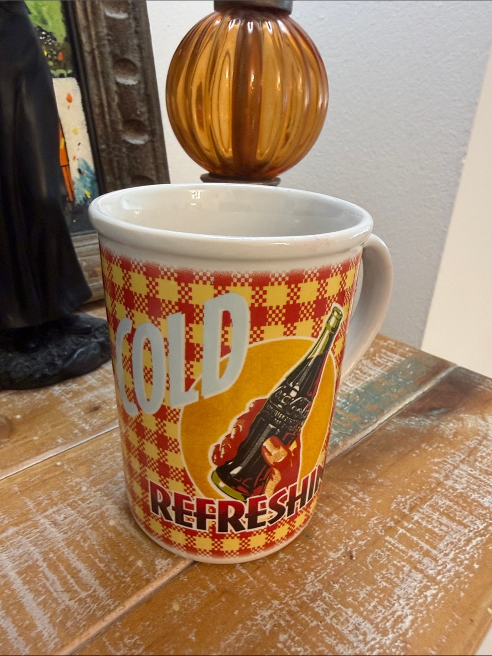 Coca Cola Yellow & Red Retro Cold Refreshing Ceramic Mug